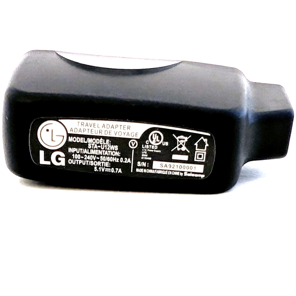 LG Wall Travel Charger Adapter No Cable Included Model STA-U12WS 5.1V